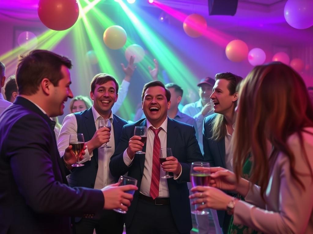 photo of a fun corporate party photo of a fun corporate partyфото